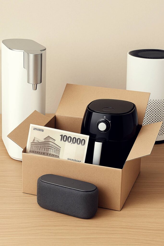 렌탈 가전 사은품 소형가전 사은품 예시